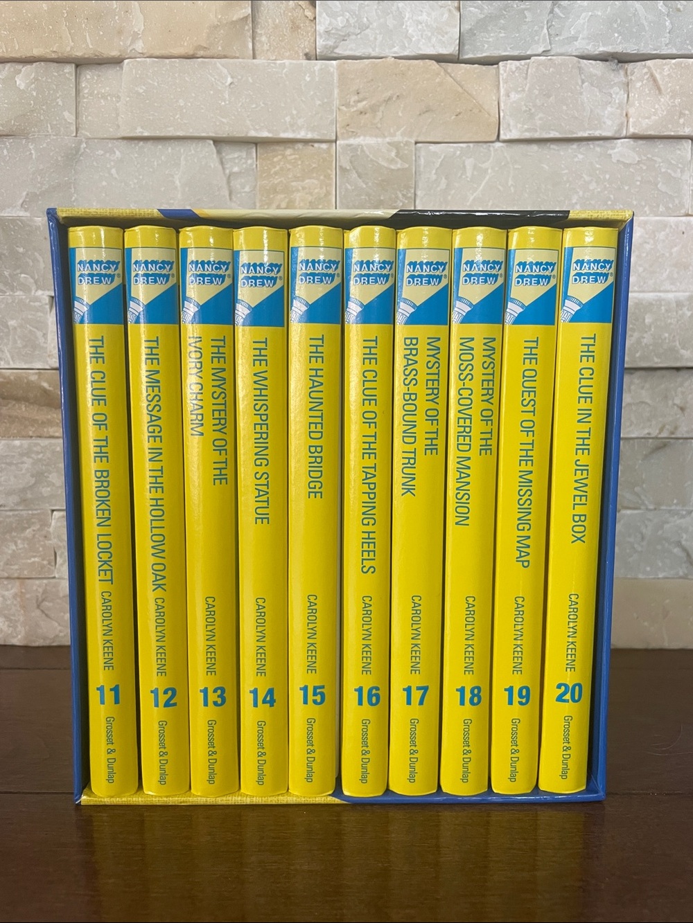 New Nancy Drew Yellow Hardcover Book Set - Kids Storage Display